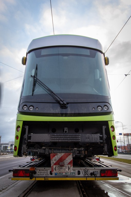 Pierwszy Durmazlar Panorama Olsztyn w dniu przyjazdu do Olsztyna (13 lutego 2020)