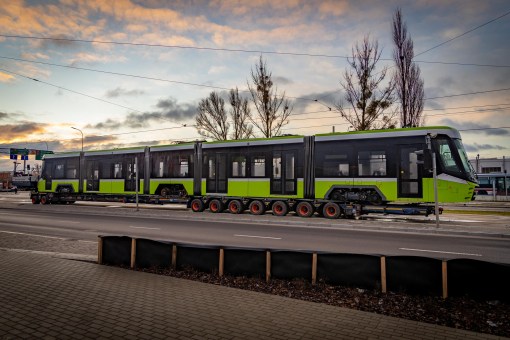 Pierwszy Durmazlar Panorama Olsztyn w dniu przyjazdu do Olsztyna (13 lutego 2020)