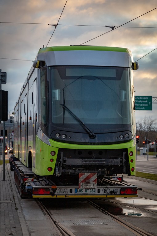Pierwszy Durmazlar Panorama Olsztyn w dniu przyjazdu do Olsztyna (13 lutego 2020)