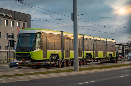 Pierwszy Durmazlar Panorama Olsztyn w dniu przyjazdu do Olsztyna (13 lutego 2020)
