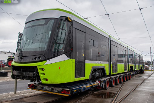 Pierwszy Durmazlar Panorama Olsztyn w dniu przyjazdu do Olsztyna (13 lutego 2020)