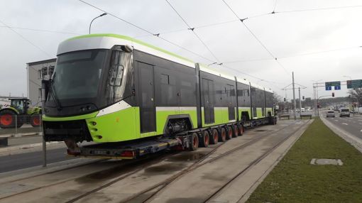 Pierwszy Durmazlar Panorama Olsztyn w dniu przyjazdu do Olsztyna (13 lutego 2020)