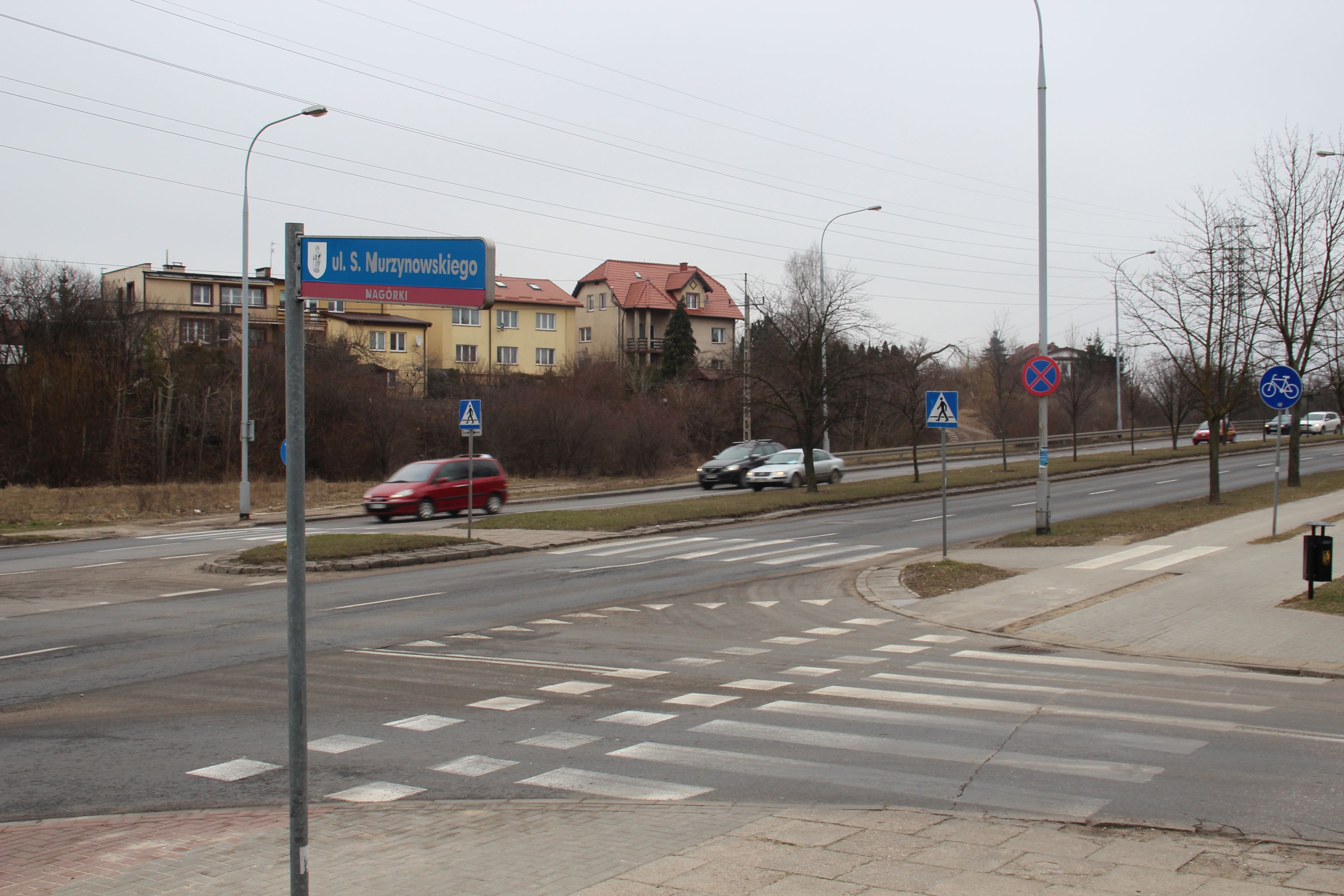 Skrzyżowanie ulic Krasickiego i Murzynowskiego (4 marca 2016)