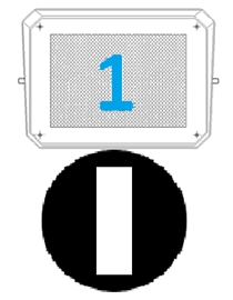 Sygnał ułożonej i zatwierdzonej (zwrotnice we właściwym położeniu) trasy przebiegu - wjazd dozwolony