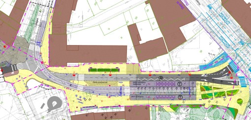 Projekt krańcówki tramwajowej Wysoka Brama na placu Jedności Słowiańskiej