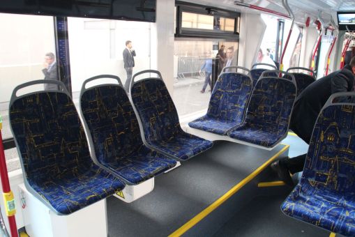 Wnętrze Lwa (Lion) rosyjskiej firmy PT Transport na targach InnoTrans 2018