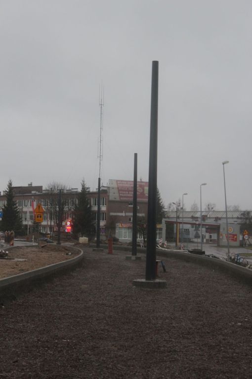 Budowa linii tramwajowej w ulicy Synów Pułku (15 stycznia 2023)