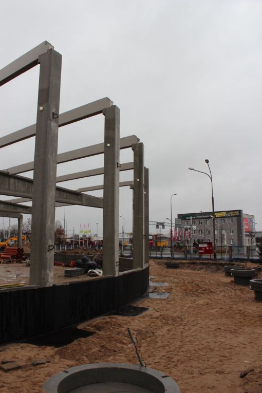 Budowa nowych hal zajezdni tramwajowej MPK Olsztyn (15 stycznia 2023)