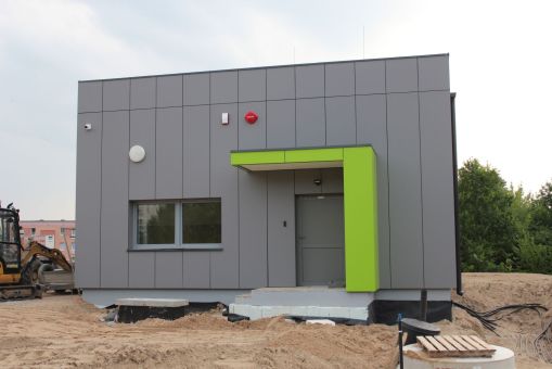 Budowa podstacji trakcyjnej w ulicy Krasickiego (5 lipca 2023)