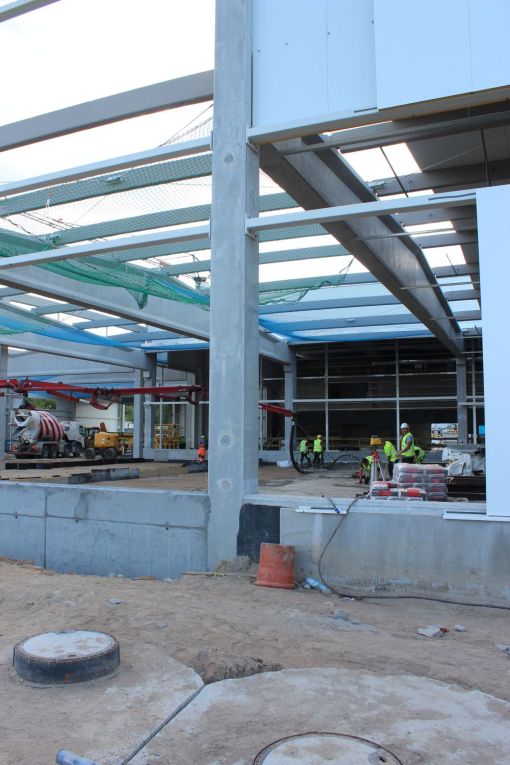 Budowa nowych hal zajezdni tramwajowej MPK Olsztyn (6 lipca 2023)