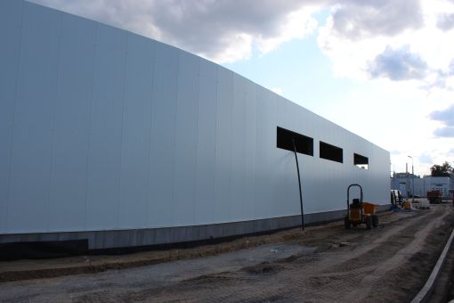 Budowa nowych hal zajezdni tramwajowej MPK Olsztyn (6 lipca 2023)