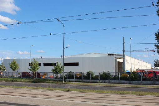 Budowa nowych hal zajezdni tramwajowej MPK Olsztyn (6 lipca 2023)