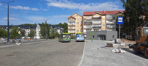 Budowa linii tramwajowej w ulicy Wilczyńskiego - przystanek końcowy Pieczewo (29 lipca 2023)