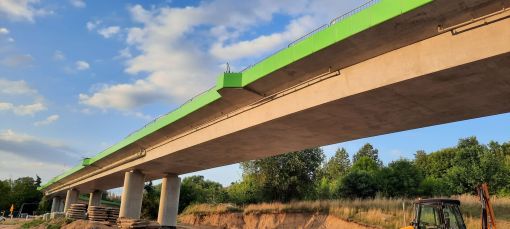 Budowa estakady tramwajowej w ulicy Krasickiego (13 sierpnia 2023)