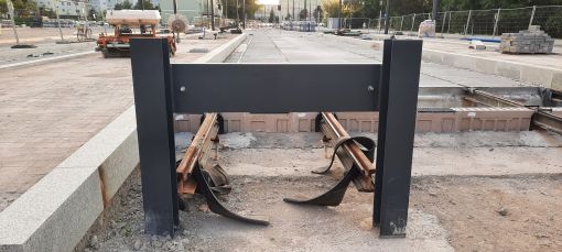 Budowa linii tramwajowej w ulicy Wilczyńskiego - przystanek końcowy Pieczewo (13 sierpnia 2023)