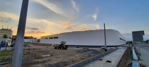 Budowa nowych hal zajezdni tramwajowej MPK Olsztyn (13 sierpnia 2023)