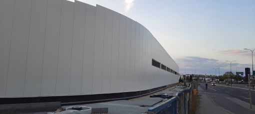 Budowa nowych hal zajezdni tramwajowej MPK Olsztyn (13 sierpnia 2023)