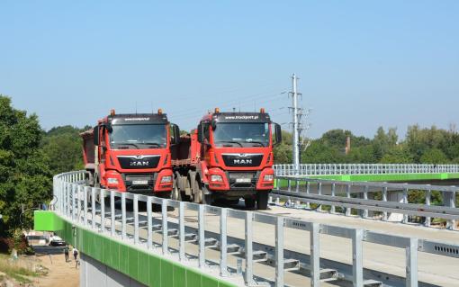 Próba obciążeniowa estakady tramwajowej (12 września 2023)
