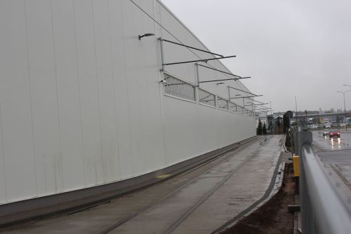 Budowa nowych hal zajezdni tramwajowej MPK Olsztyn (22 października 2023)