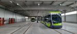Nowa (wschodnia) hala postojowa zajezdni tramwajowej MPK Olsztyn (29 grudnia&nbsp;2023)