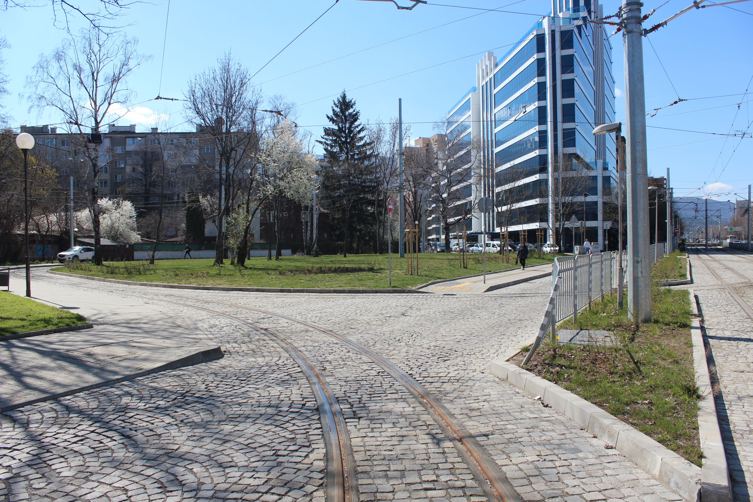 Pętla tramwajowa Buxton (Бъкстон) w Sofii (24 marca 2024)